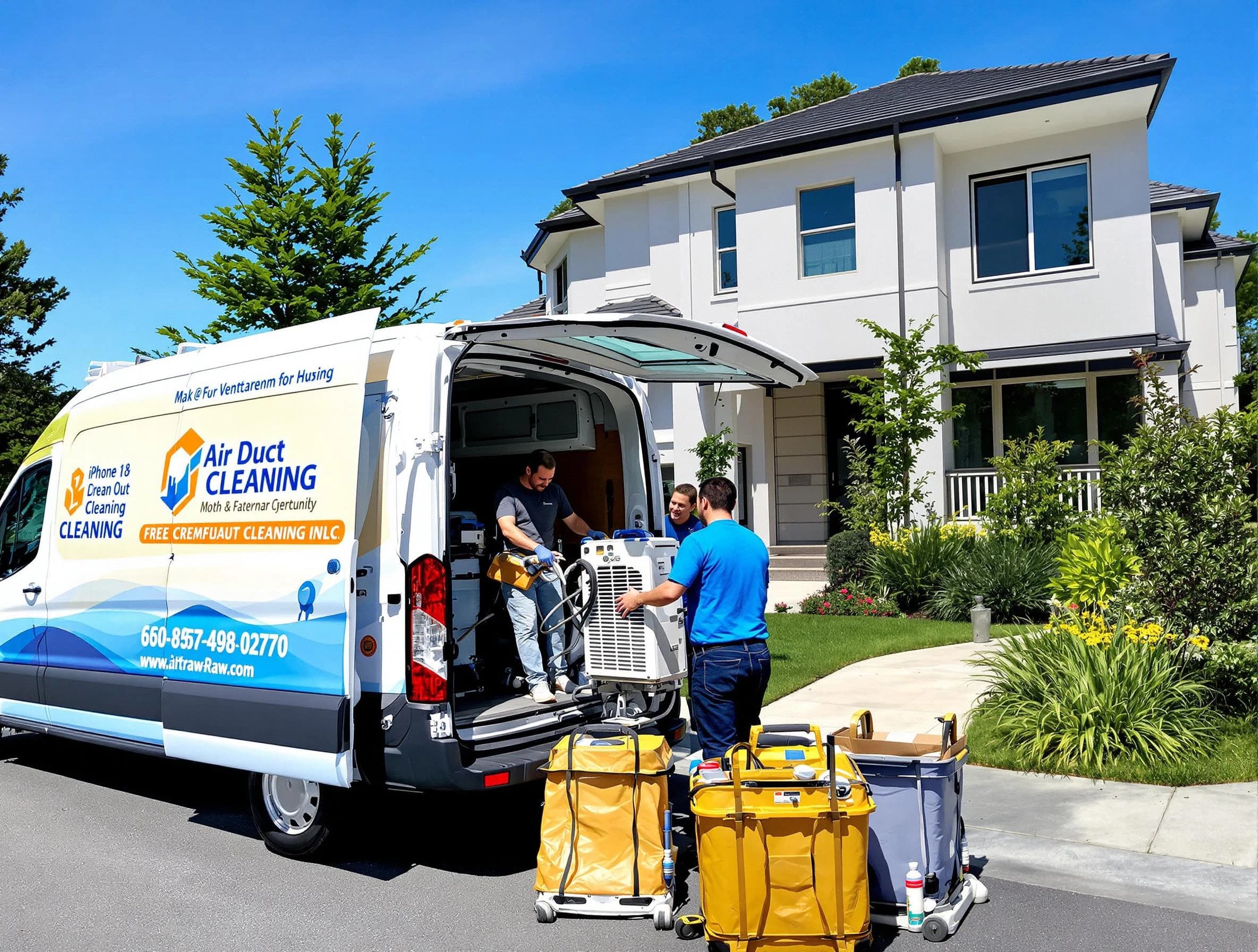 Cranston Air Duct Cleaning technician performing professional air duct cleaning in Cranston