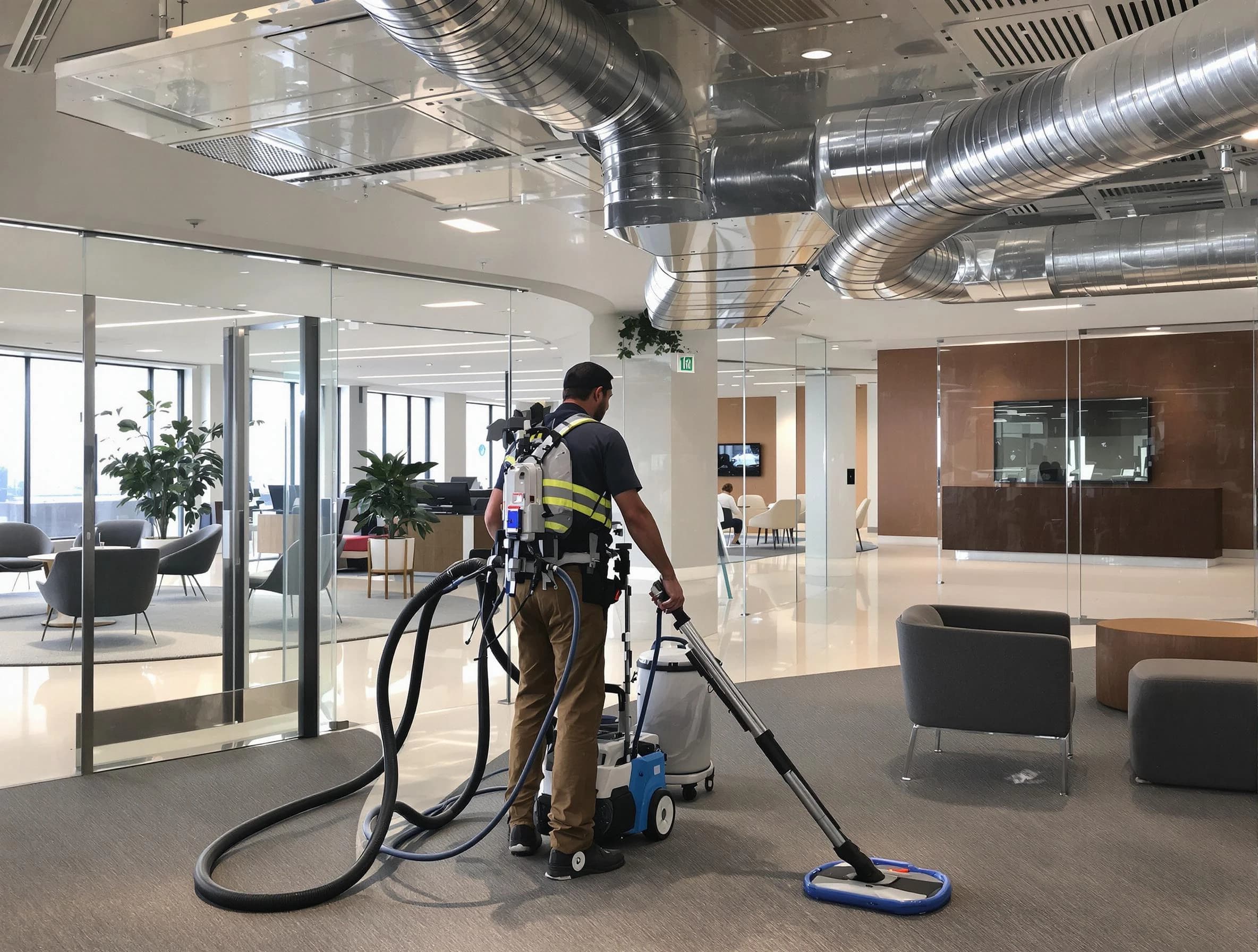Commercial duct cleaning service by Cranston Air Duct Cleaning in Cranston