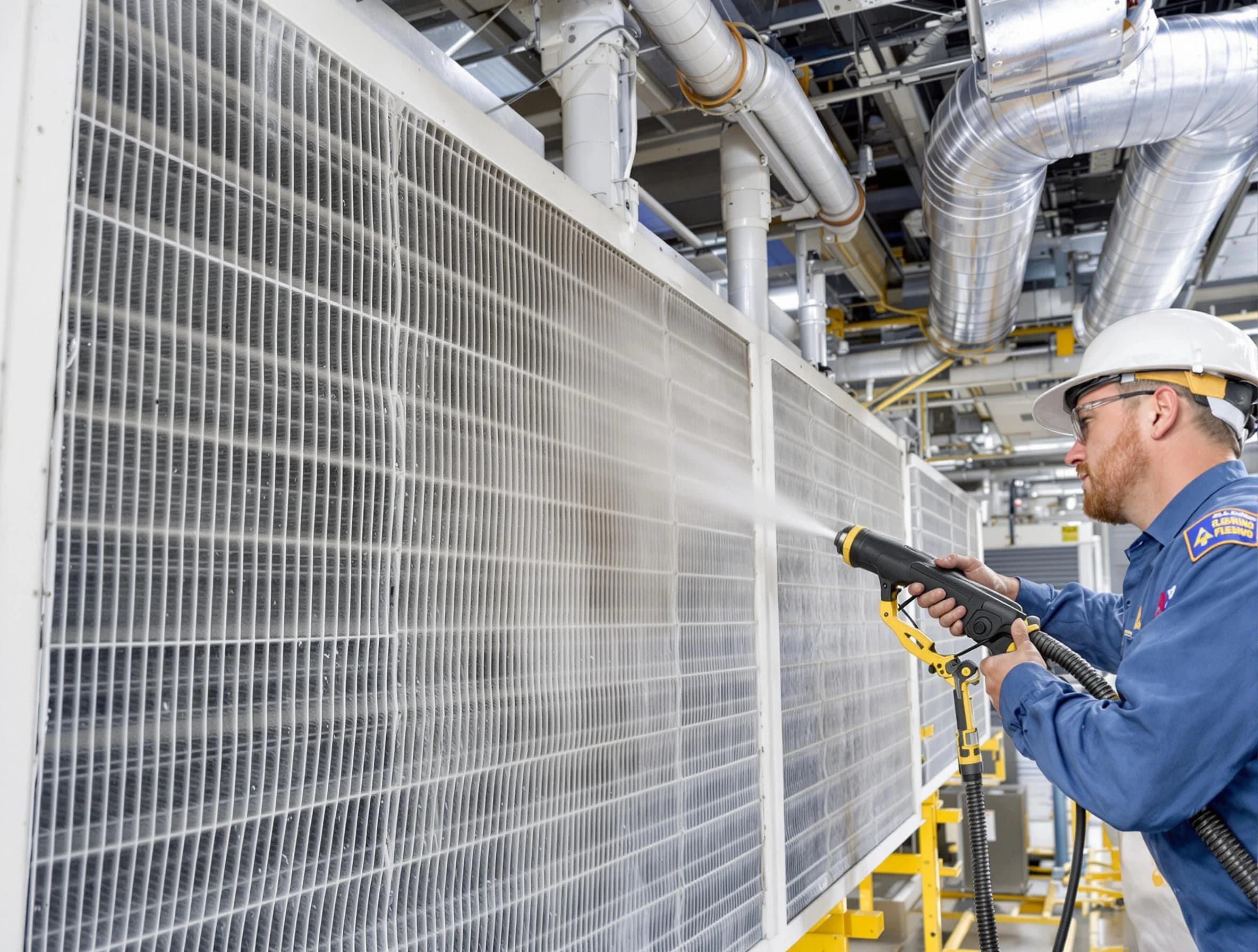 Professional commercial coil cleaning by Cranston Air Duct Cleaning in Cranston