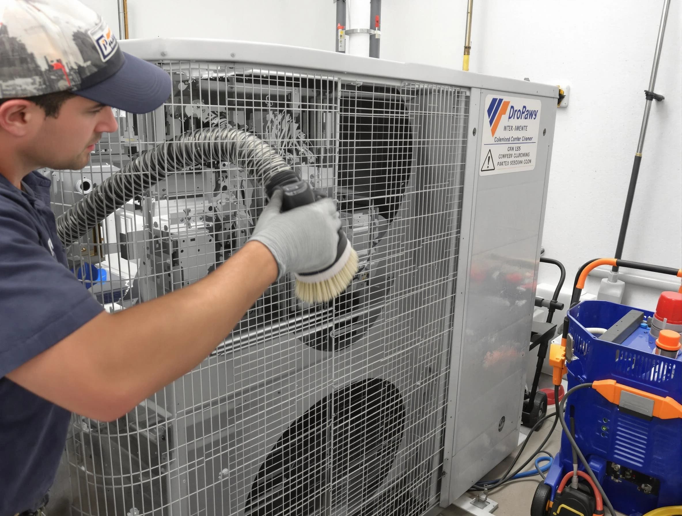 Cranston Air Duct Cleaning specialist performing precision AC coil cleaning for improved system performance in Cranston