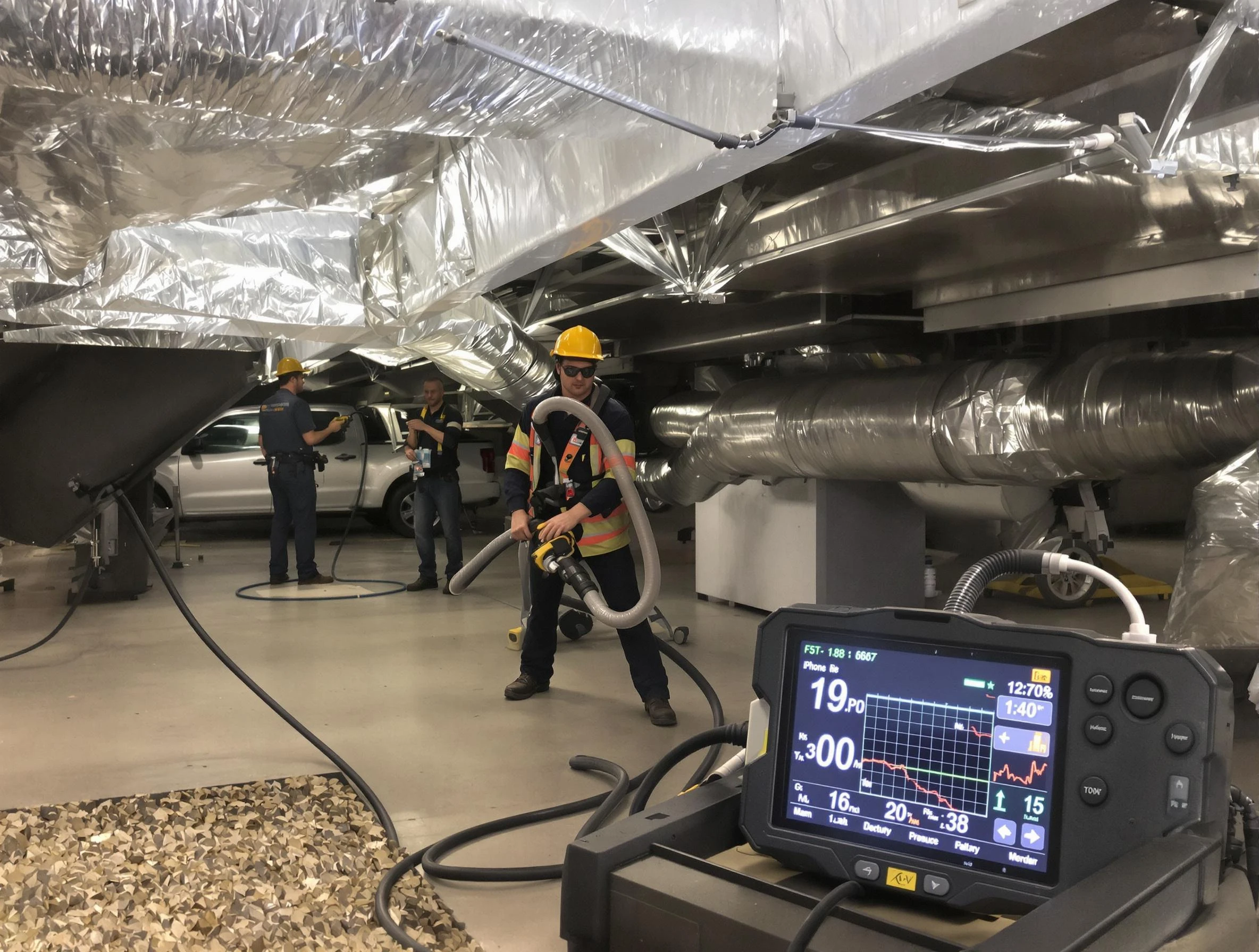 Professional negative pressure duct cleaning by Cranston Air Duct Cleaning in Cranston
